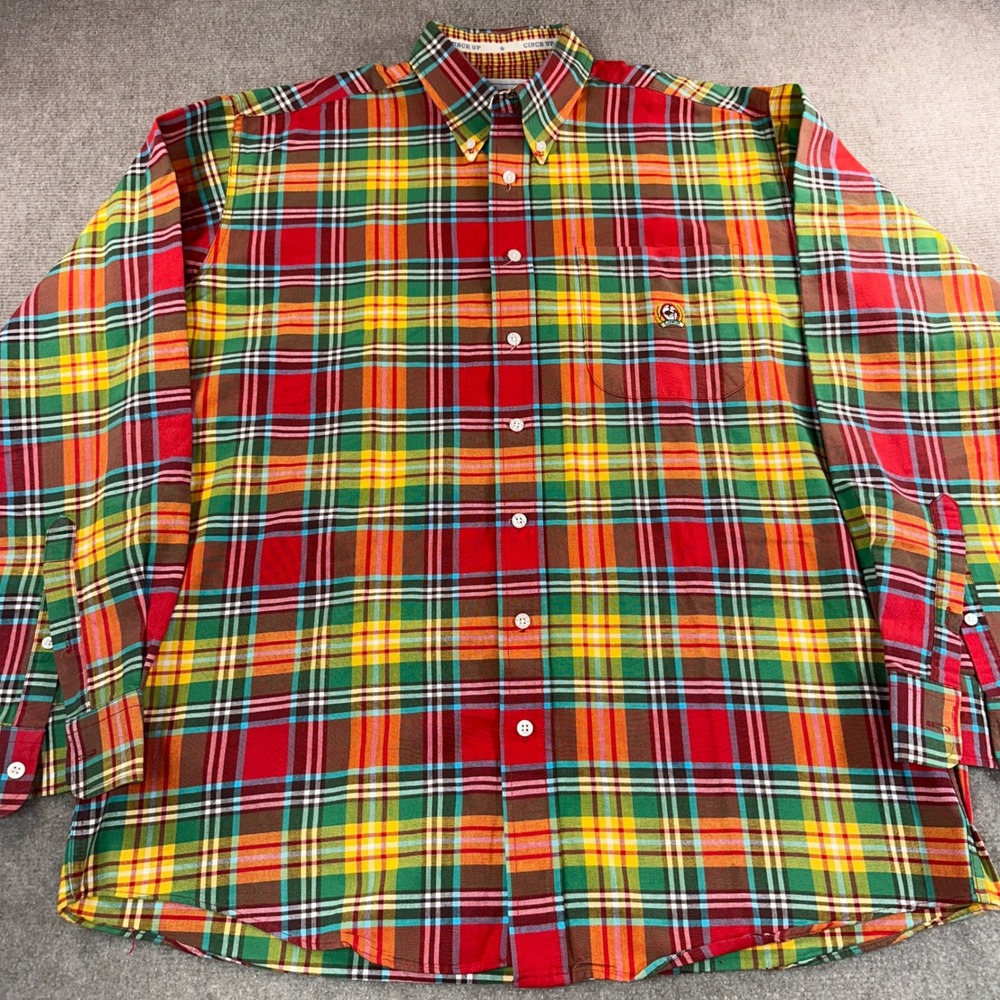 Cinch Mens Large Multicolor Plaid Western‎ Button Down Long Sleeve Shirt Cotton
